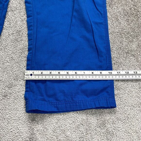 Carhartt Scrub Casual Pants Mens 2XL Royal Blue Straight Leg Elastic Waist 43x27 - Picture 7 of 13